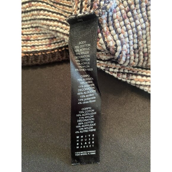 White House Black Market Multicolor Cardigan Sweater SZ XSP Waterfall Office - Picture 6 of 7